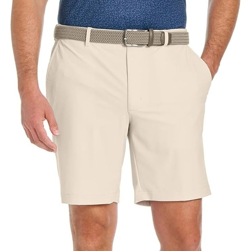 Greg Norman New Mens Cream Performance Golf shorts sz42 RN 128492‎ NWT